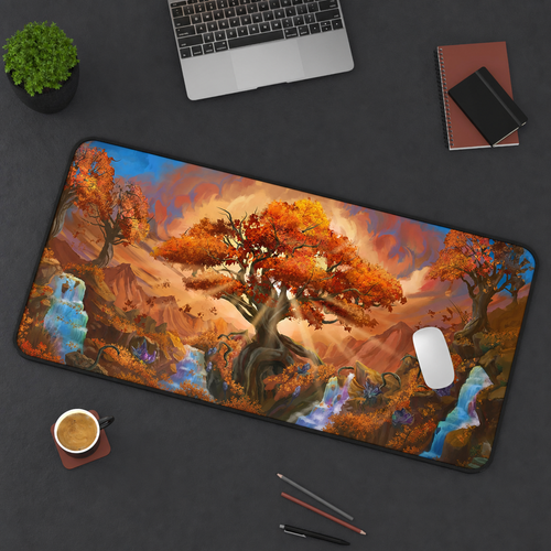 Autumn 16 by 36 deskmat in a workspace