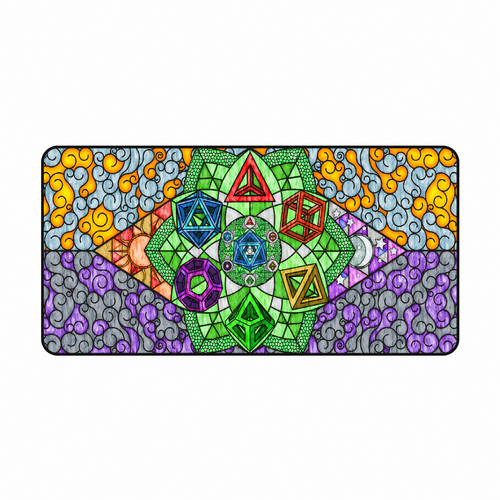 Elemental Uprise printed mat, front view.