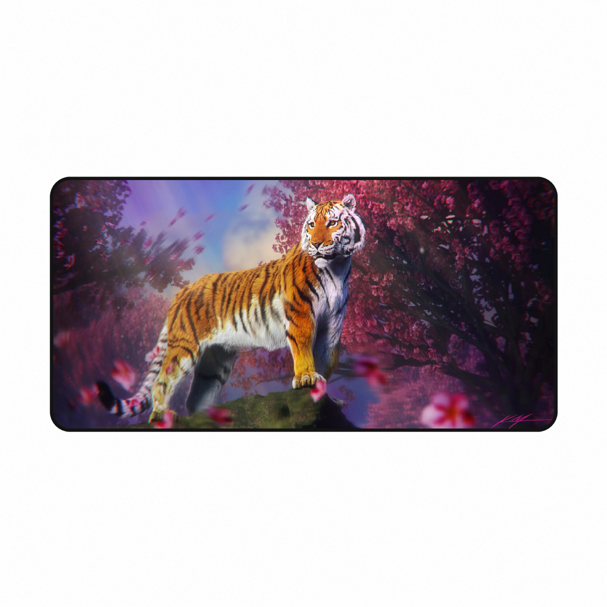 Sakura Tiger printed mat, front view.