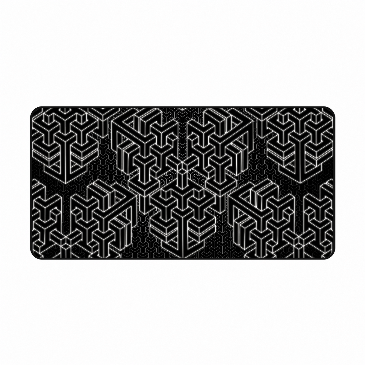 Vertices printed mat, front view.